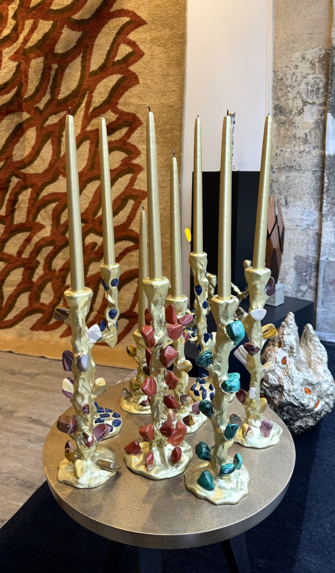 French bougeoir chandelier luminaire bougie decoration Nicolas Jurdier exhibition expo Paris